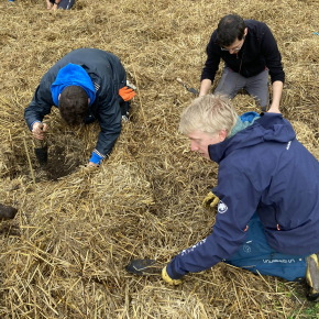 Plantation d'une mini-forêt au laboratoire M2C à Caen